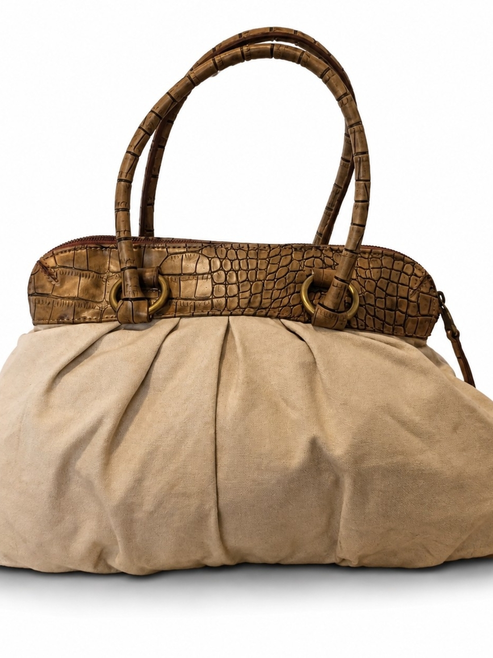 Vera Wang Beige Shoulder Bag.